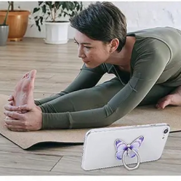 NWT-Butterfly Patterned Phone Ring Stand - Picture 6 of 8